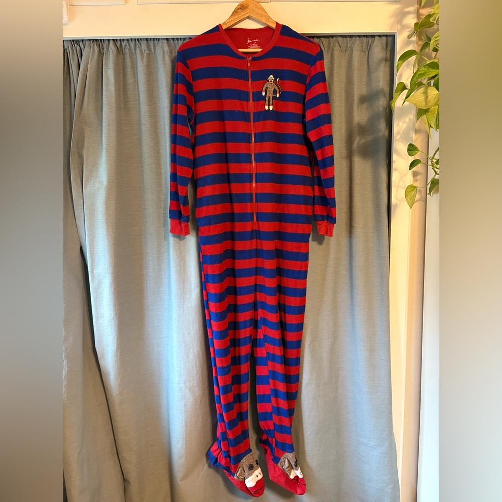 Nick and Nora Sock Monkey Adult Pajamas